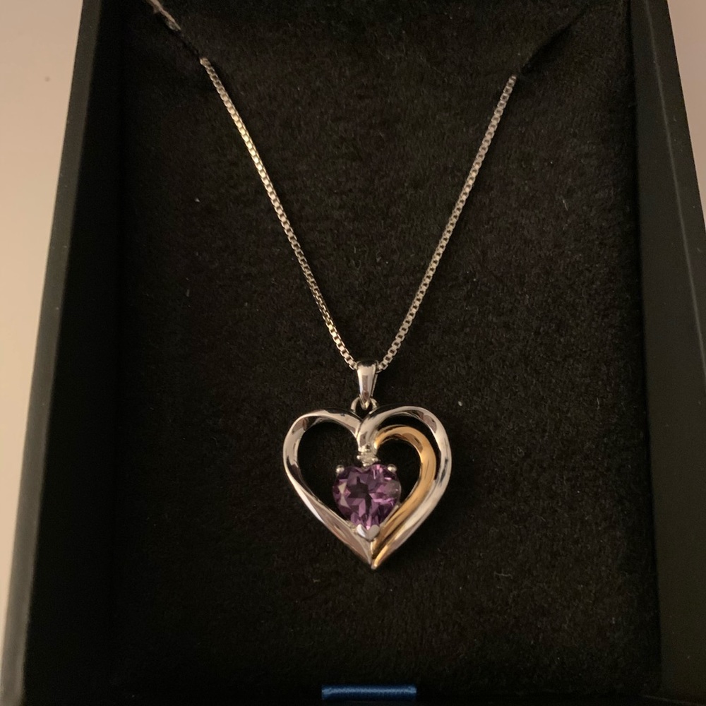 Amethyst Heart Necklace